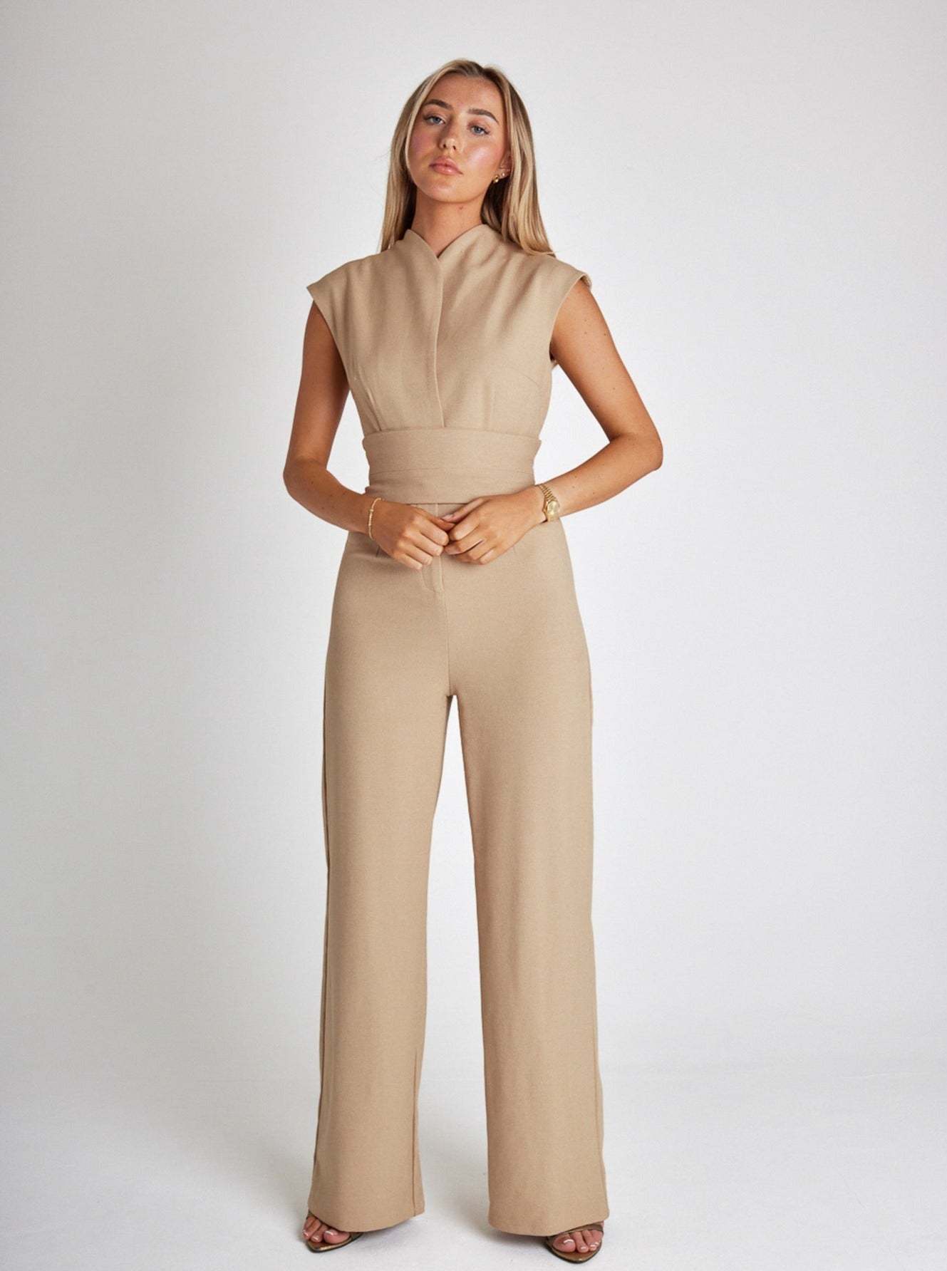 Eleganter Jumpsuit Damen Hochzeit Abendkleid Schwarz