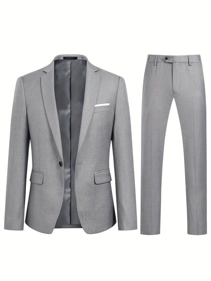 Herrenanzug Zweiteiler Klassisch Business Blazer Hose