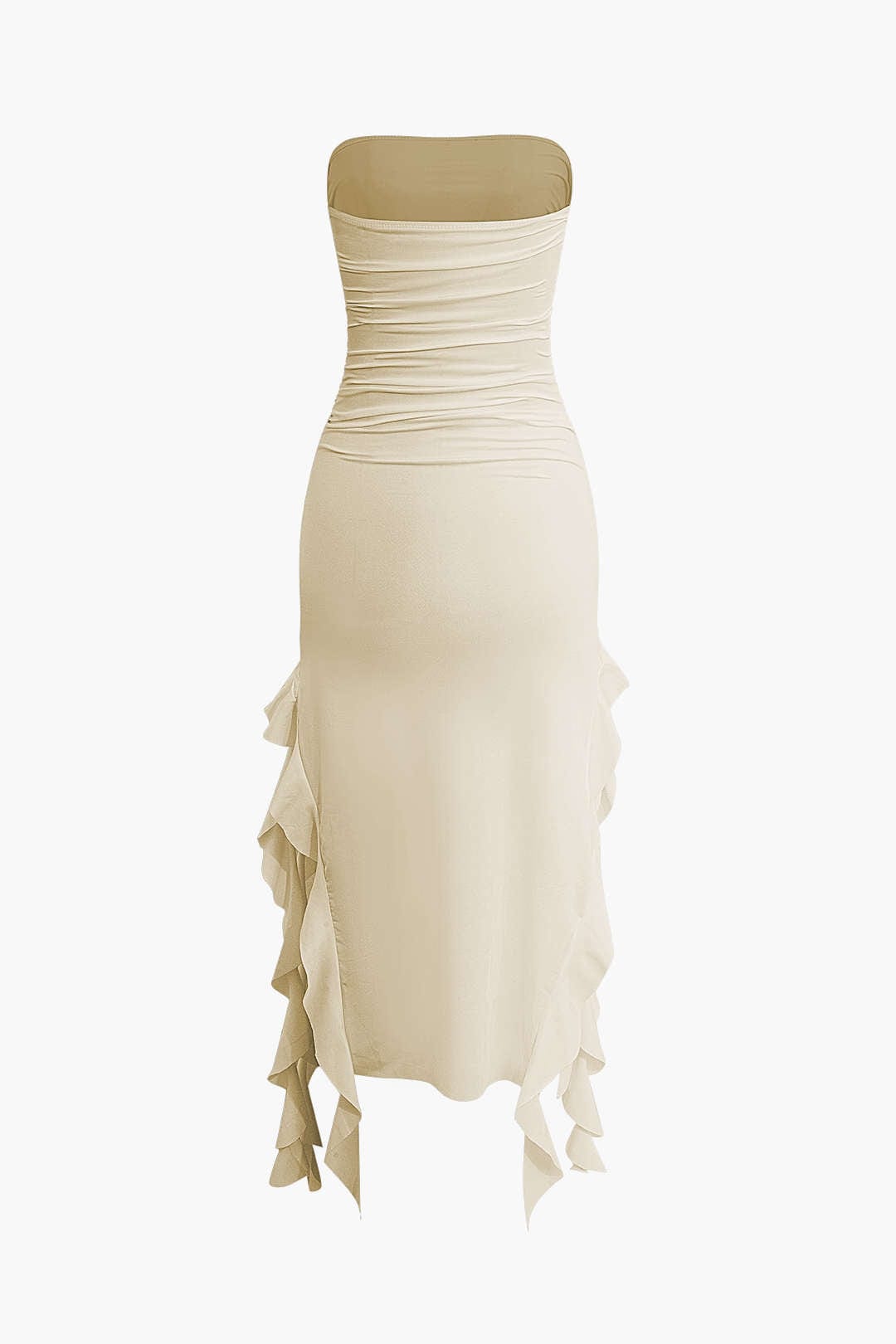 Elegantes Maxikleid mit Volant und Rüschen