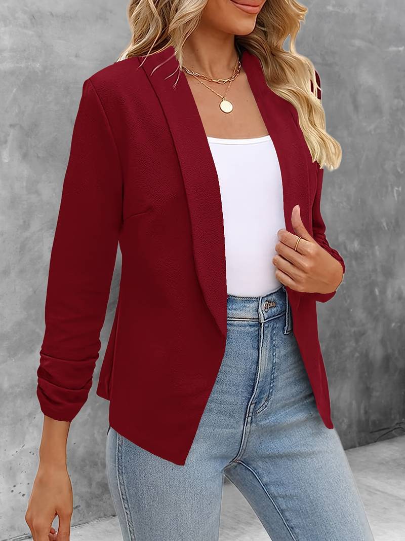 Stilvoller Damenblazer Offene Vorderseite Modern