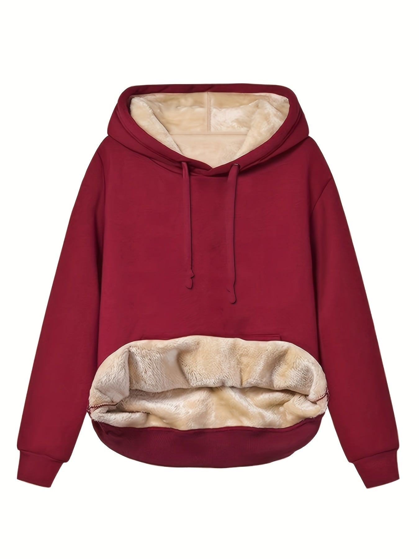 Warme Fleece Hoodie Winterjacke Damen