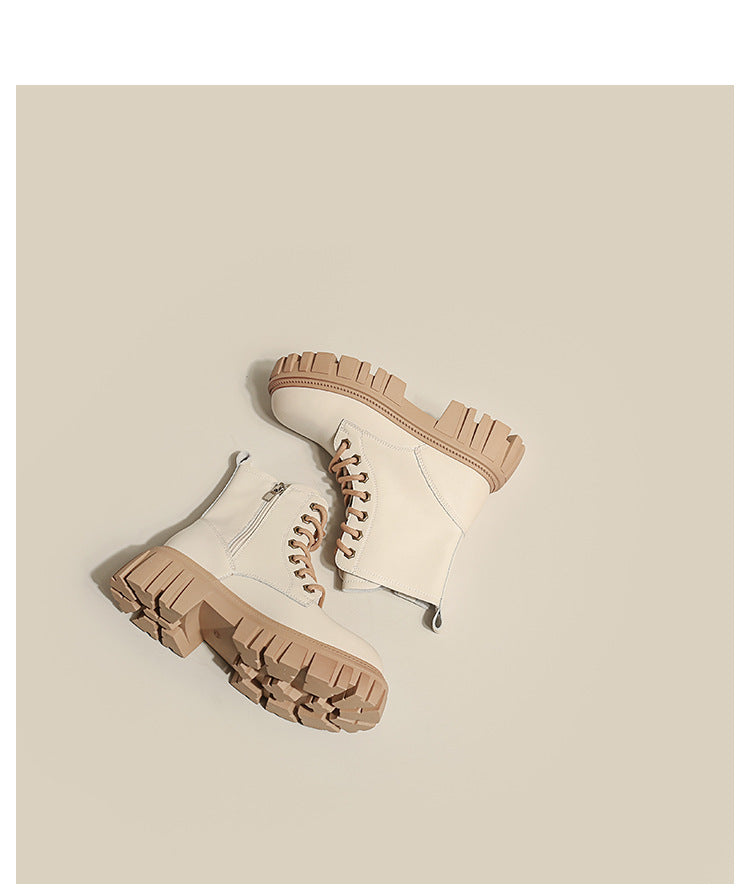 Damen Plateaustiefel Heidi Stil Modisch Hoch