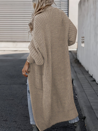 Wollcardigan Damen mit Taschen für Alltag Perfekt