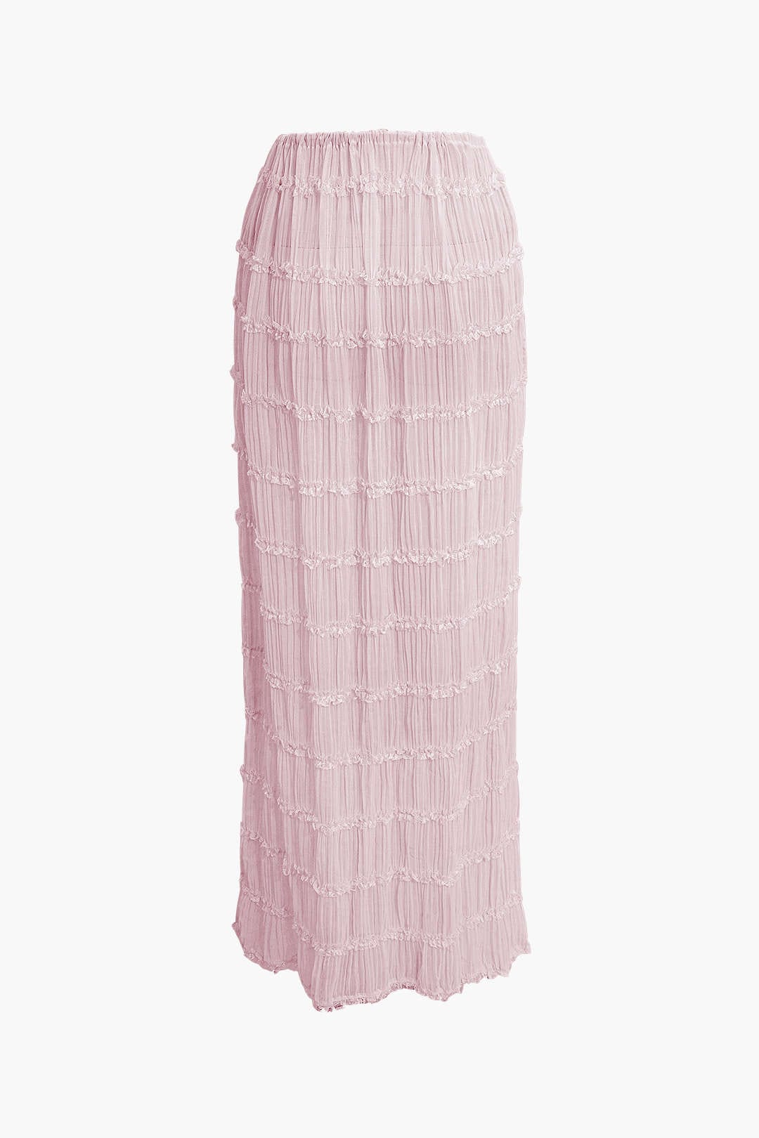 Frauen Zweiteiler Set Plissee Top Maxirock Romantisch