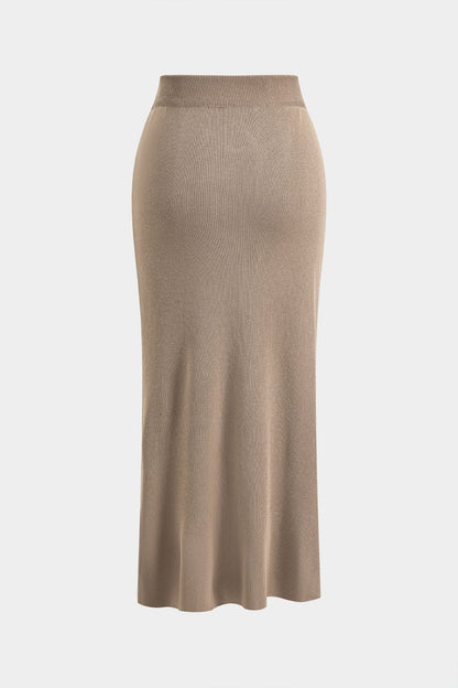 Strick-Set Damen Elegant Cardigan Rock