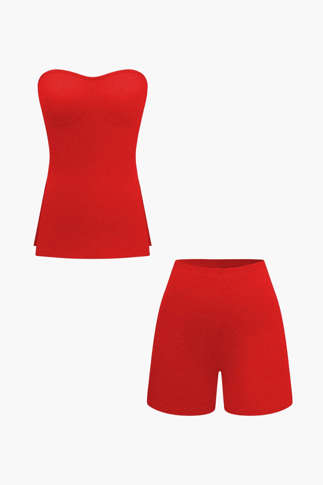 Elegantes Zweiteiler Set mit Bustier Top und Shorts Damen