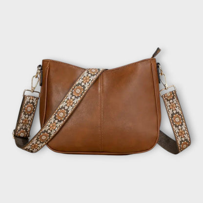 Damen Schultertasche Boho Stil Leder Optik - BerlinGlamour