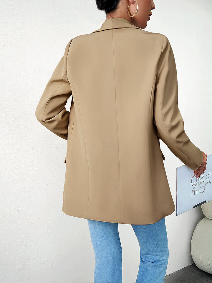 Langarm Blazer Reverskragen Damen Modern