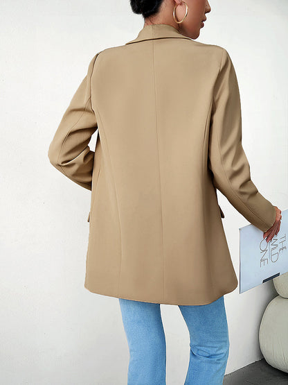 Langarm Blazer Reverskragen Damen Modern