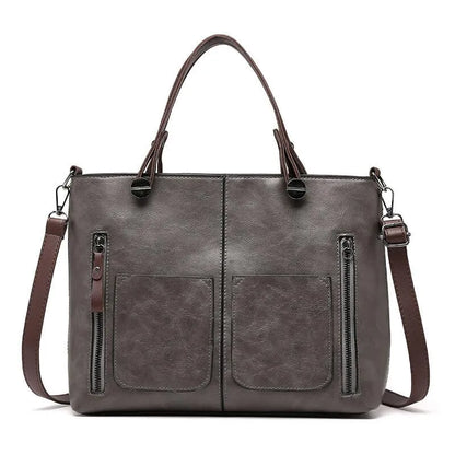 Lederhandtasche Damen Strukturiert Zweifach