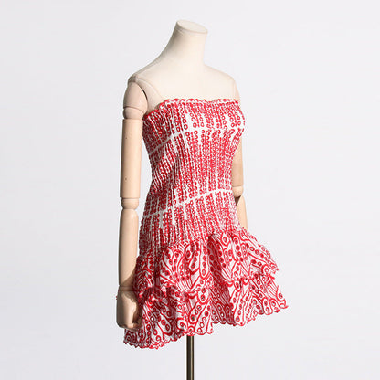 Strandparty-Kleid von BerlinGlamour im A-Linien-Schnitt mit Rüschen