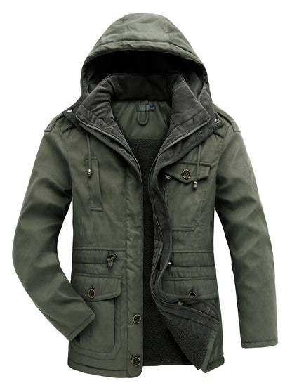 Herren Winterjacke Warm Kapuze Freizeitjacke