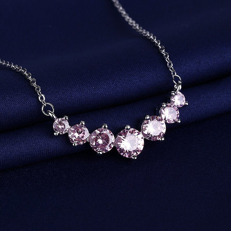Sterling Silber Halskette mit Moissanit Schmuck