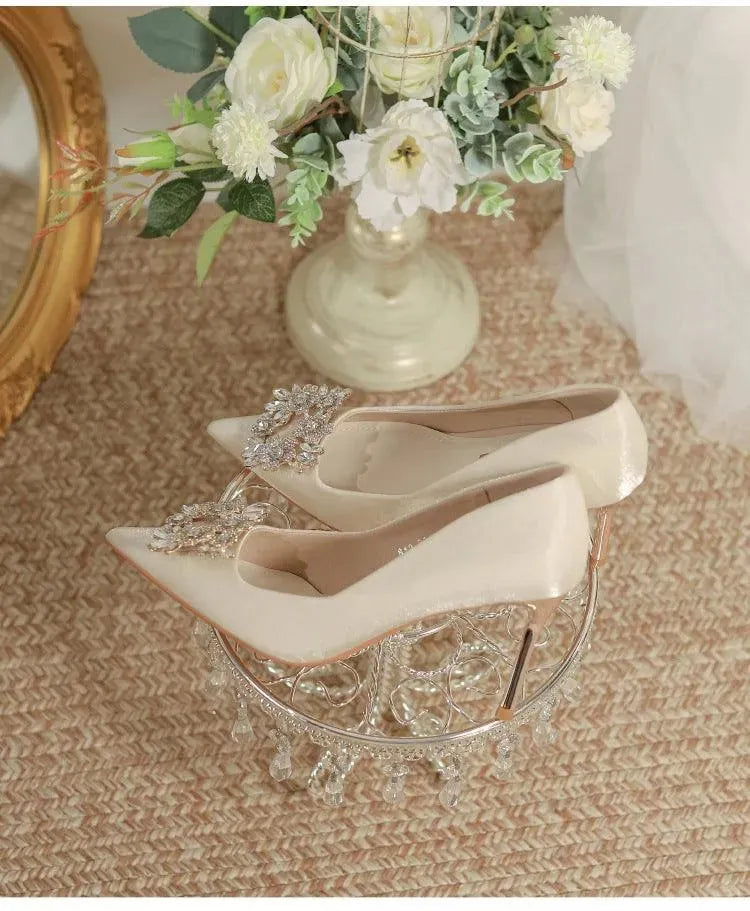 Hochzeitschuhe Stiletto Strass Schuhe Braut