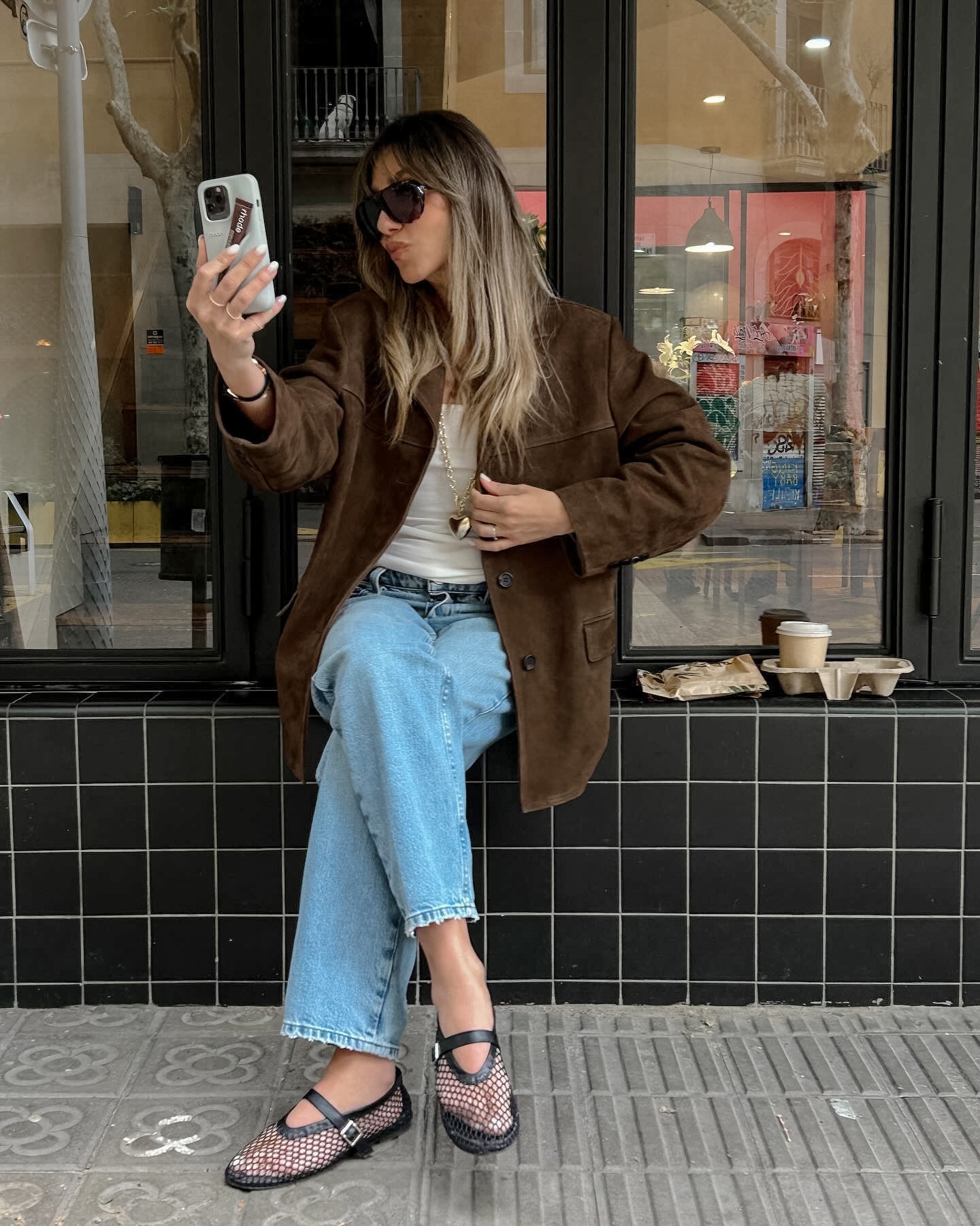 Damen Blazer Oversize Modern Business Chic