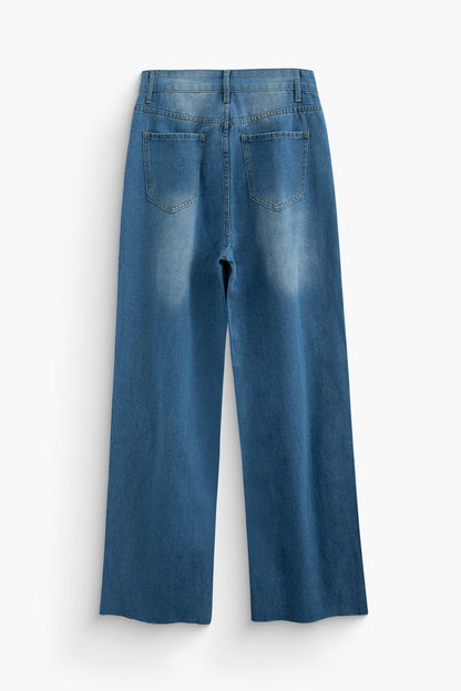 Hohe Damenjeans Vintage Style Hochwertig