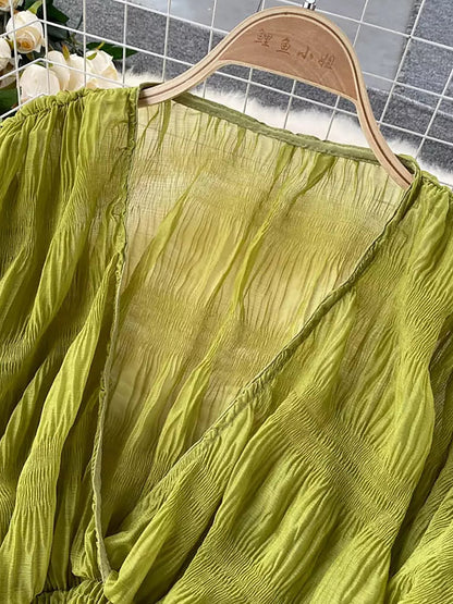 Elegante Damen Tops Chiffon Kurz Ärmel Mit V Ausschnitt