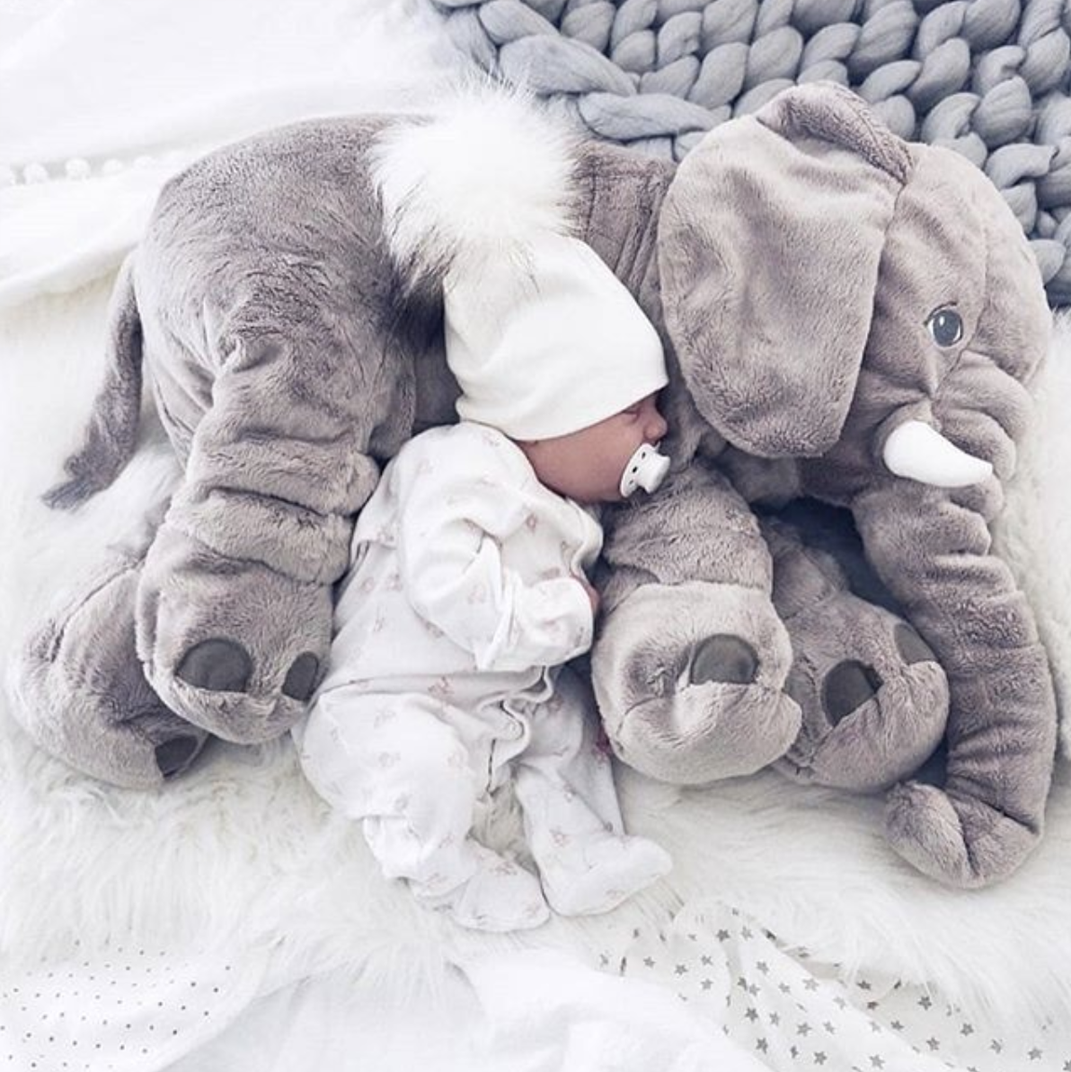 Weiches Elefanten Kuschelkissen für Kinder - BerlinGlamour