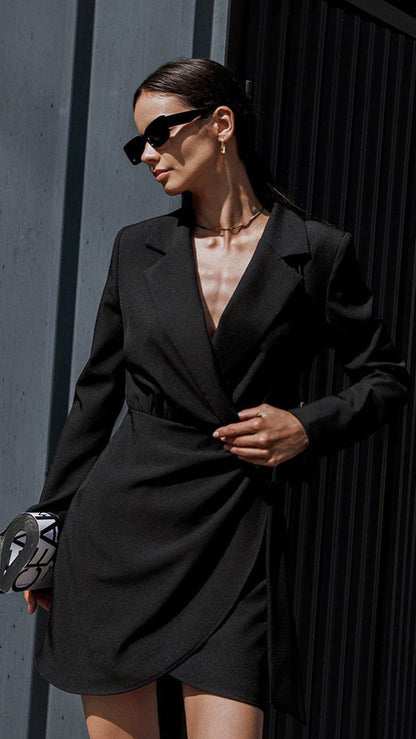Damen Minikleid Frühling langärmlig Sommerkleid - BerlinGlamour