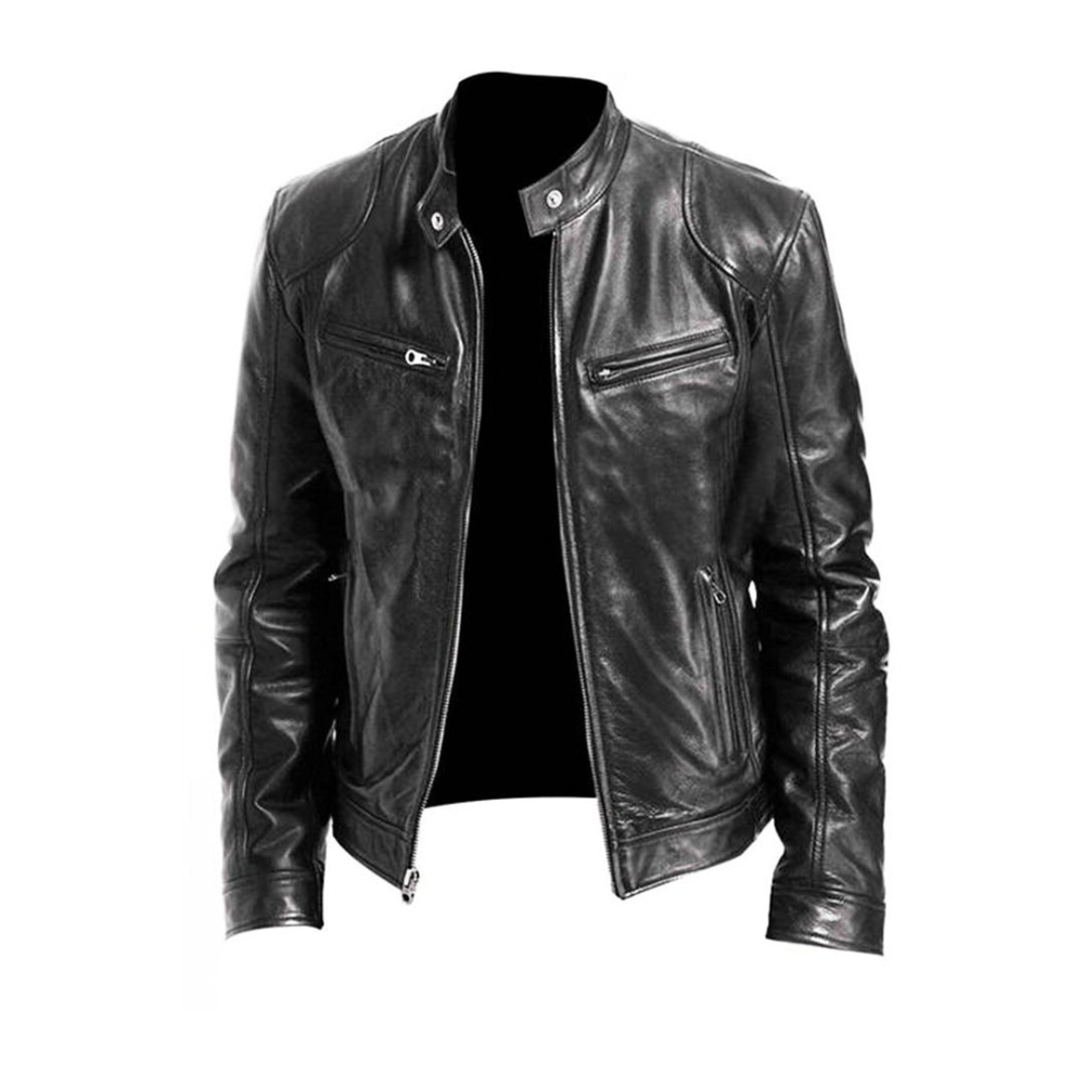 Lederjacke Herren Klassisch Komfortabel Ledermantel - BerlinGlamour