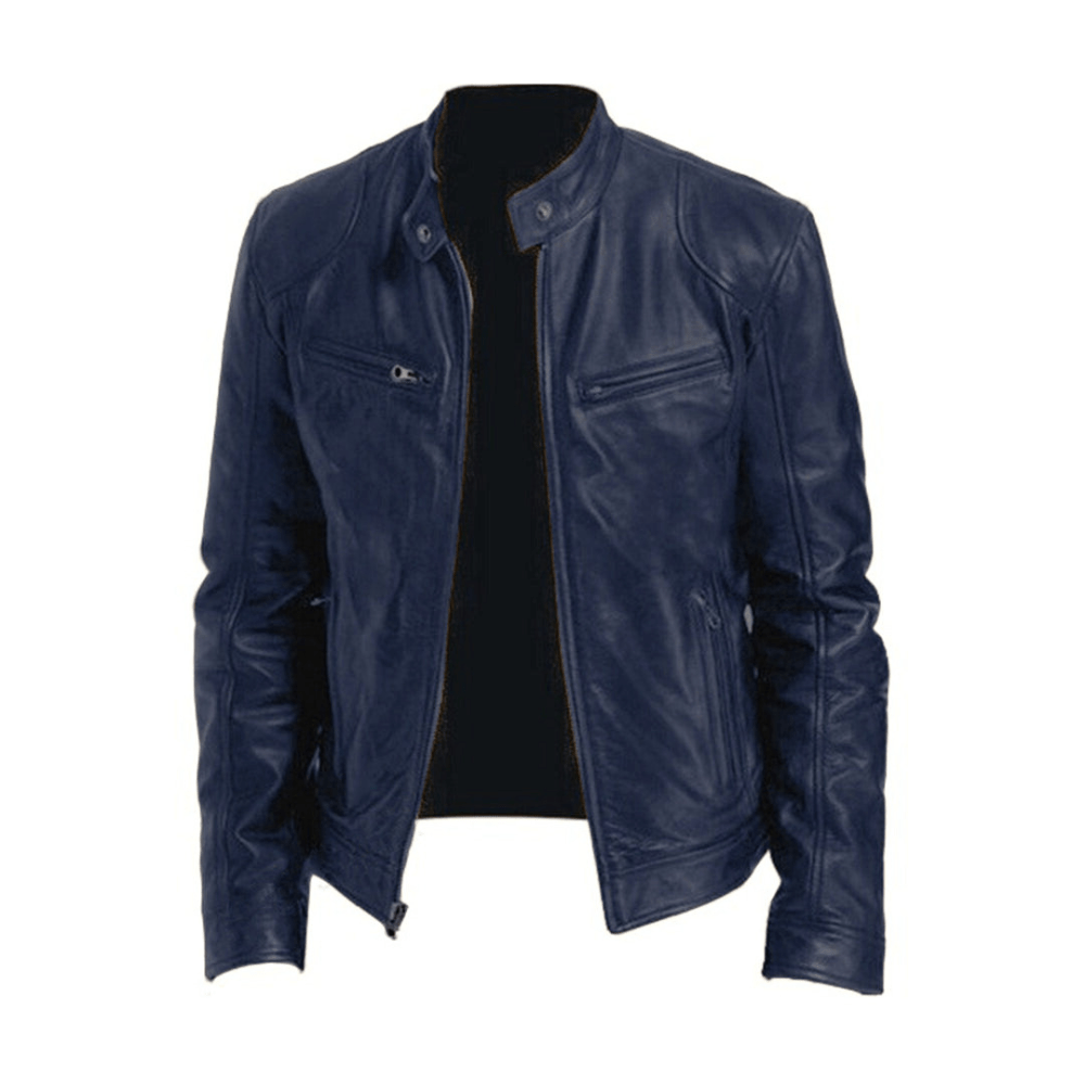 Lederjacke Herren Klassisch Komfortabel Ledermantel