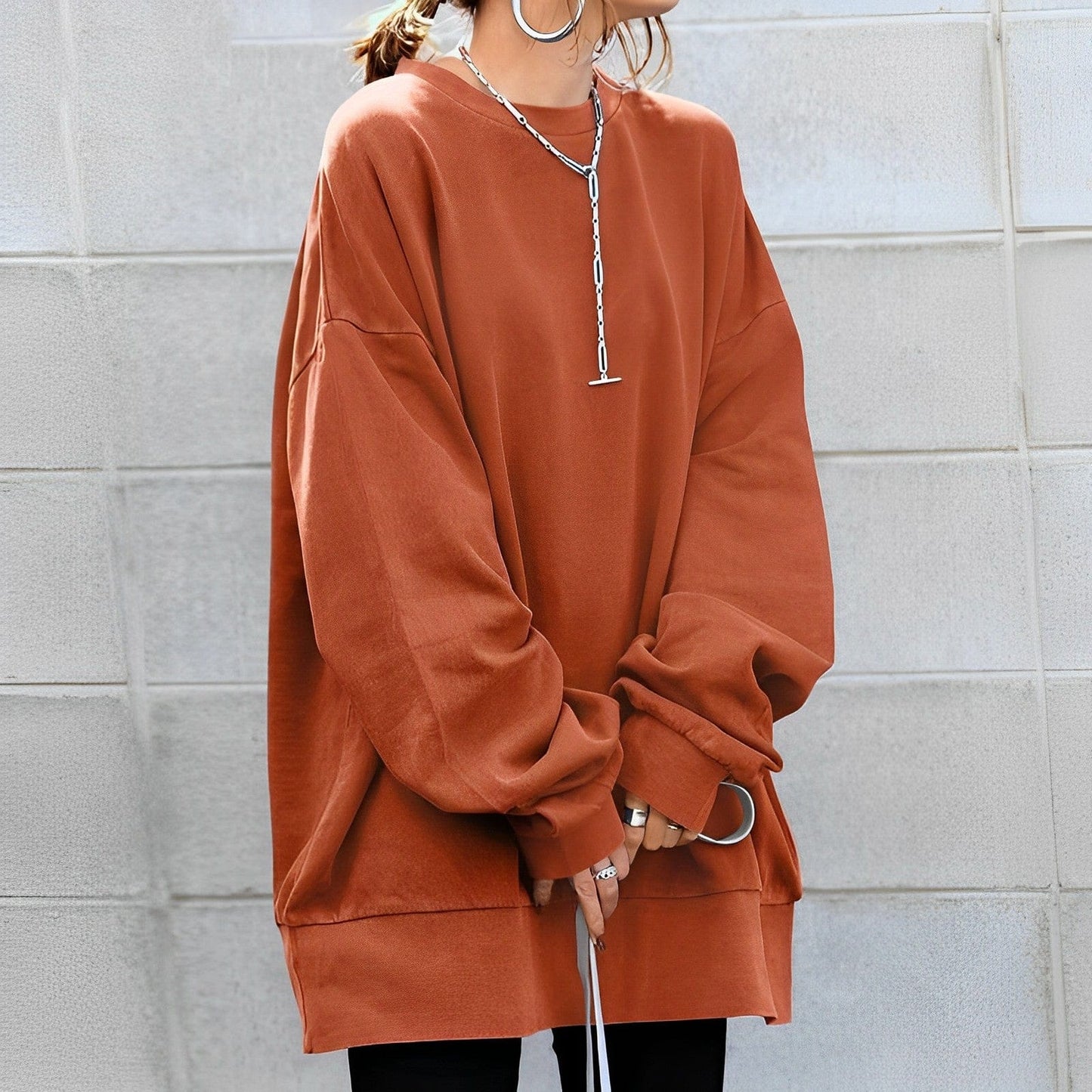 Übergröße Sweatshirt Pullover Damen Groß