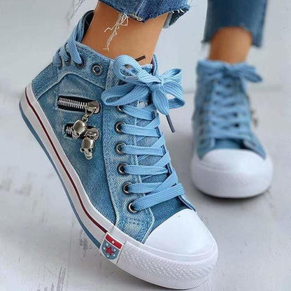 Denim Schuhe Frauen Lässig Chic