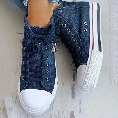 Denim Schuhe Frauen Lässig Chic