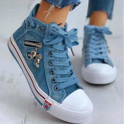 Denim Schuhe Frauen Lässig Chic