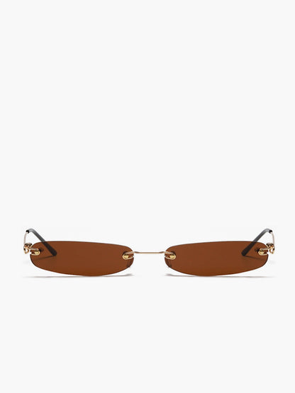 Randlose Sonnenbrille Damen Minimalistisch Modern