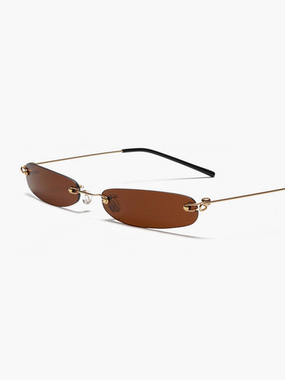 Randlose Sonnenbrille Damen Minimalistisch Modern