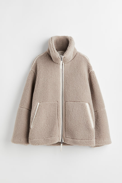 Damen Winterjacke Alpaka Fleece Warm - BerlinGlamour