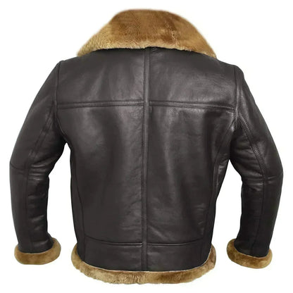 Herren Lederjacke Fliegerstyle Reißverschluss Vintage