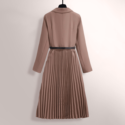 Elegantes Damenkleid Faltenrock Klassisch Zeitlos - BerlinGlamour