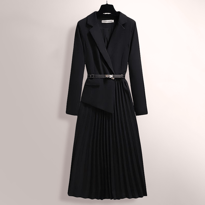 Elegantes Damenkleid Faltenrock Klassisch Zeitlos