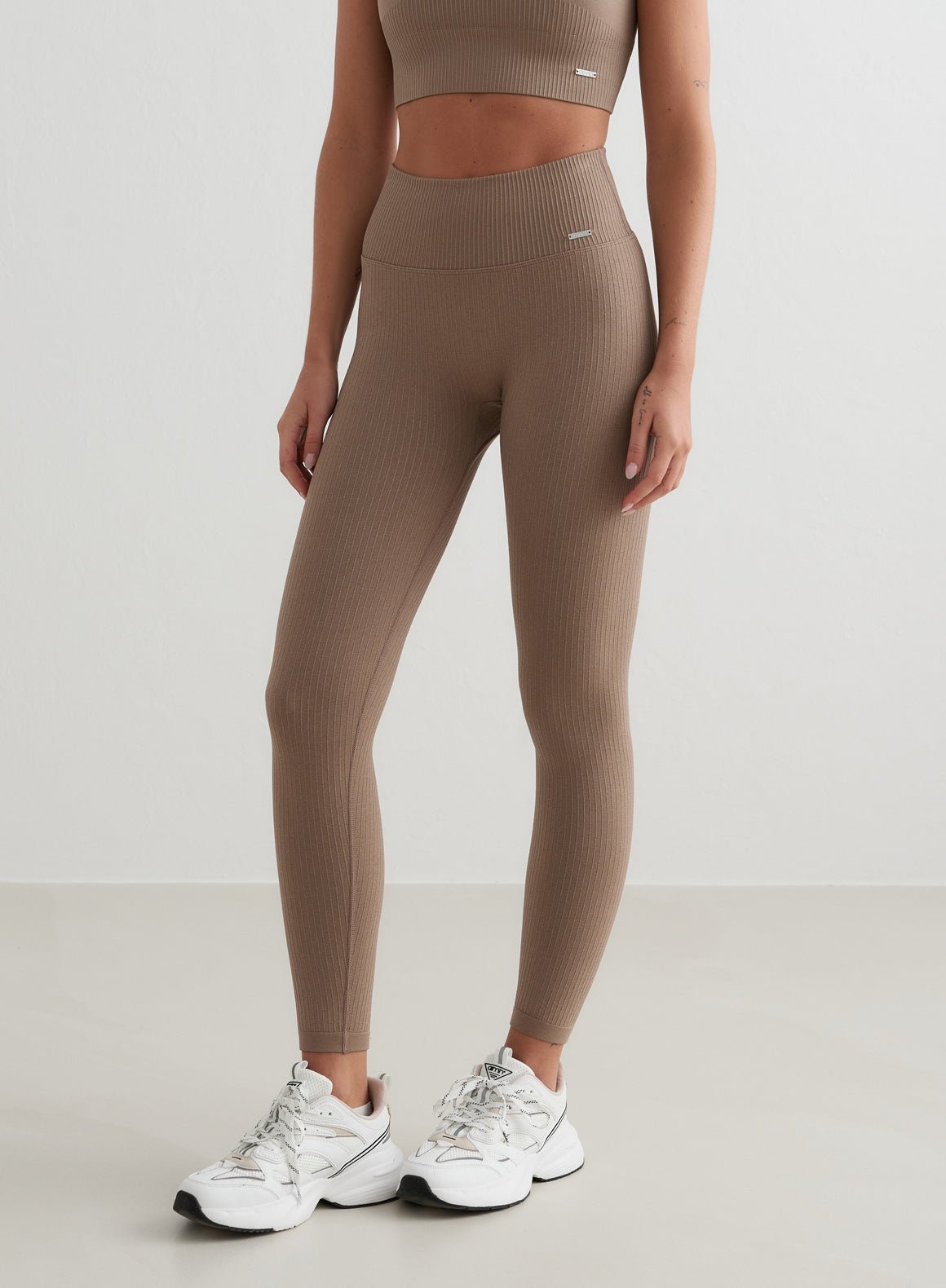 Nahtlose Leggings Gerippt Frauen Sportleggings