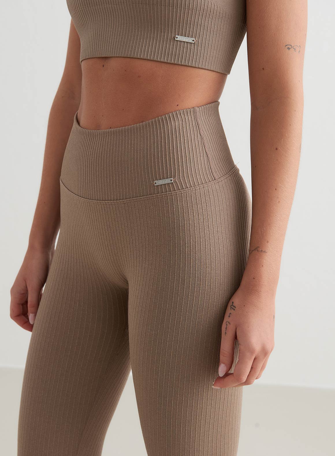 Nahtlose Leggings Gerippt Frauen Sportleggings