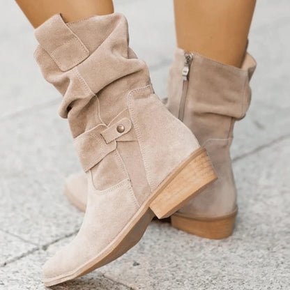 Bequemer Wildleder Stiefel Hochwertig Elegant - BerlinGlamour