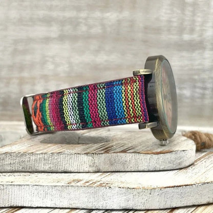 Bunt Regenbogen Uhr Damen Modern Mehrfarbig