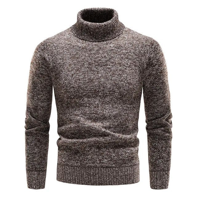 Eleganter Herren Rollkragenpullover Aus Merino Wolle