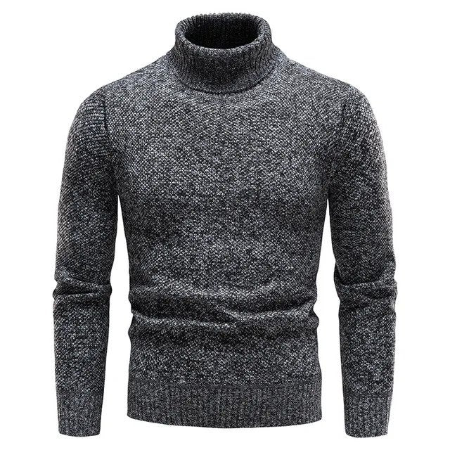 Eleganter Herren Rollkragenpullover Aus Merino Wolle