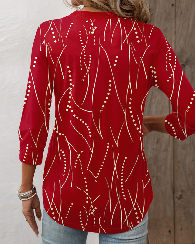 Frauen Top V-Ausschnitt Knopfdruck Modern - BerlinGlamour