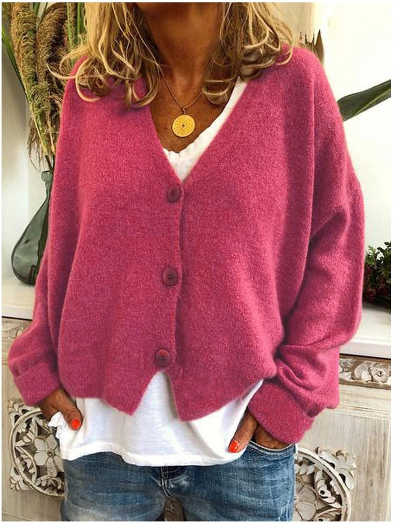 Chic Damen Strickjacke Langärmlig Modern