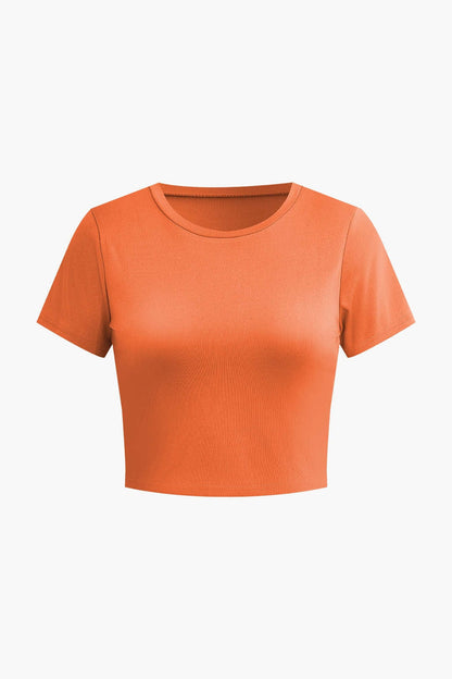 Elegantes Frauen Zweiteiler Set Crop Top Palazzo Hose