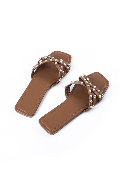 Sandalen mit Nieten Damen Sommer Trend