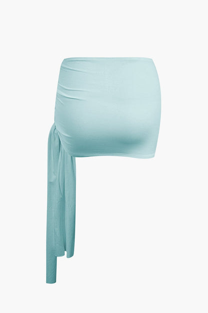 Elegantes One-Shoulder-Top mit Minirock Damen