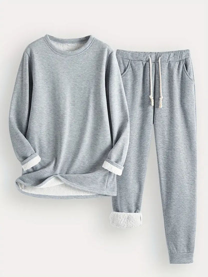 Damen Warmes Winter-Loungewear-Set Bequem