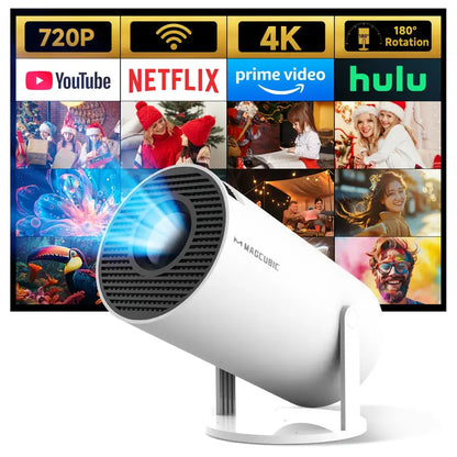 4K Mini Beamer Android 11 Dual WiFi 6 - BerlinGlamour