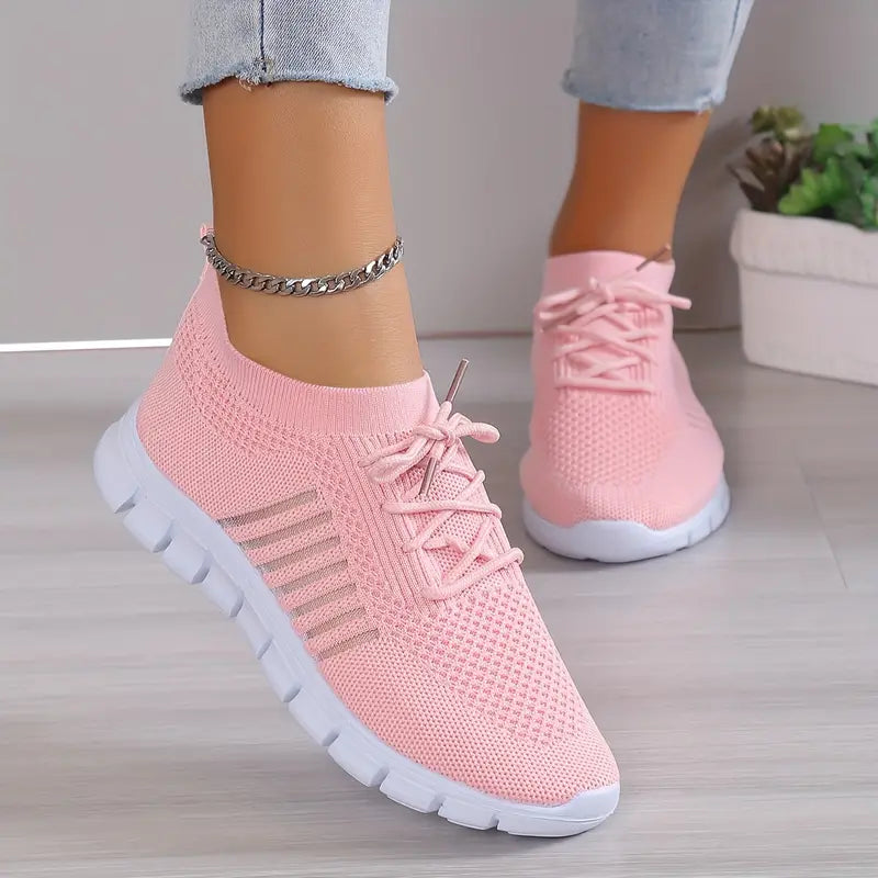 Laufschuhe atmungsaktiv Schnürsenkel Turnschuhe für Damen
