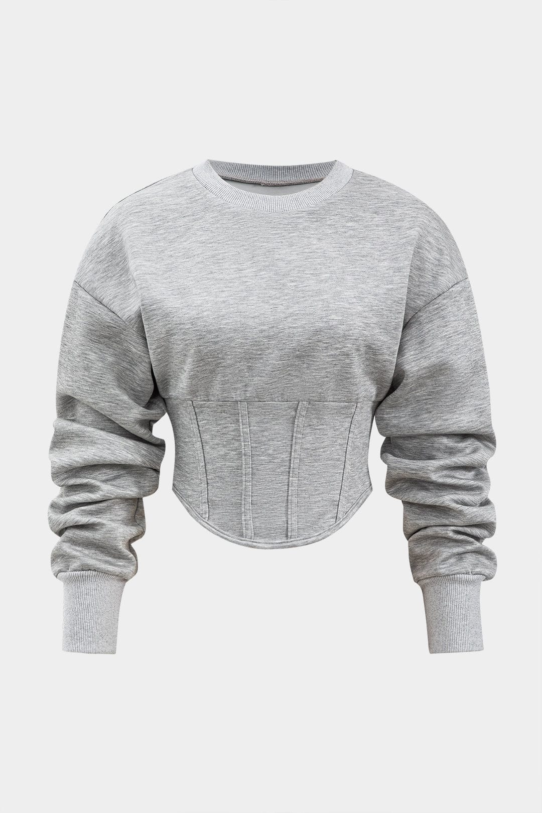 Stylisches Damen Sweatset Cropped Pullover Skater Rock